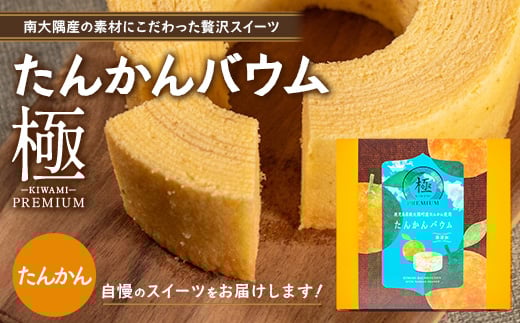 バウムクーヘン  ≪極≫ たんかん 直径約15cm SH-712 │ バウムクーヘン バームクーヘン スイーツ ケーキ 焼き菓子 洋菓子 お菓子 おかし おやつ デザート プレゼント 贈り物 ギフト 常温 鹿児