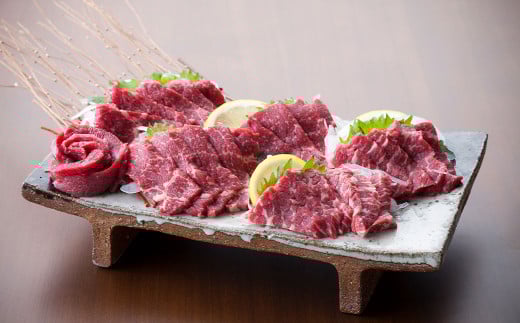 熊本 馬刺し 特選霜降り 中トロ 1kg (50g×20個) 馬肉 たれ 生姜熊本県水俣市111000肉ジビエ