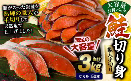 鮭 切り身 50枚 ( 5枚 × 10P ) 計約 3.0kg サーモン熊本県水俣市30000魚介・海産物鮮魚