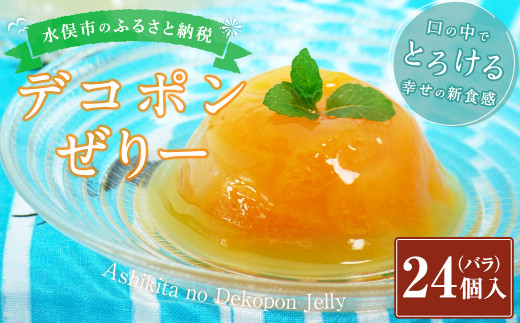 デコポンぜりー 約200g×バラ24個 ゼリー デザート熊本県水俣市49000菓子・スイーツプリン・ゼリー