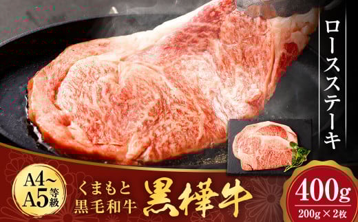 くまもと黒毛和牛 杉本本店 黒樺牛 A4~A5等級 ロースステーキ 200g×2 計400g熊本県水俣市26000肉牛肉