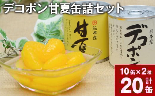 デコポン甘夏缶詰セット 20缶入 (各10缶) 果物 柑橘 フルーツ熊本県水俣市29000果物・フルーツみかん・柑橘類