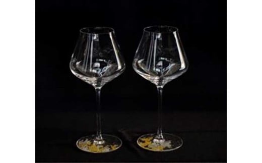 ワイングラスぺルラ2P(カラークリア金箔・クリア)和歌山県海南市78000衣類・装飾品・工芸品その他 装飾品・工芸品