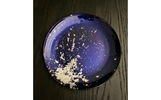 フラットプレートM(マジョ銀箔ブルー)和歌山県海南市72000衣類・装飾品・工芸品その他 装飾品・工芸品