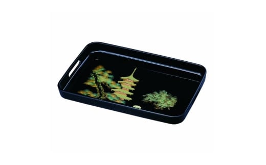 長手盆 PC 42cm 五重の塔(金蒔絵)【YG12】和歌山県海南市20500雑貨・日用品食器・グラス
