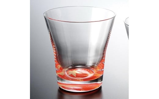 ぬりもん de Verre フリーグラス 蒔絵 紅葉 ペアセット和歌山県海南市22000雑貨・日用品食器・グラス