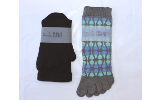 TRAILER GARDENブランド 5本指ソックス2足セットA(25~27cm)和歌山県海南市12000衣類・装飾品・工芸品その他 装飾品・工芸品