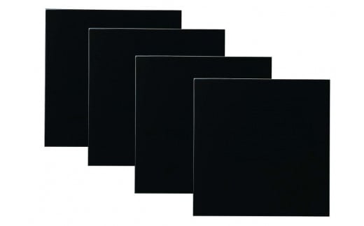 正角折敷4枚組/黒和歌山県海南市62500衣類・装飾品・工芸品その他 装飾品・工芸品