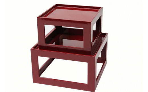 二入子膳/赤和歌山県海南市44500衣類・装飾品・工芸品その他 装飾品・工芸品