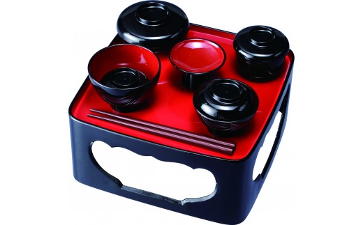 【6.0寸】仏器膳  黒内朱 椀付【YG375】和歌山県海南市25500衣類・装飾品・工芸品その他 装飾品・工芸品