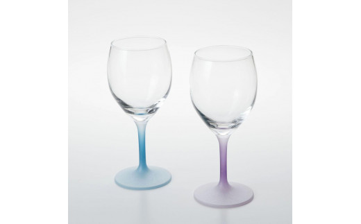 ぬりもん de Verre ワイングラス クールグラデーション ペア和歌山県海南市28000雑貨・日用品食器・グラス