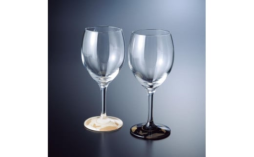ぬりもん de Verre ワイングラス 万葉鶴 ペア和歌山県海南市28000雑貨・日用品食器・グラス