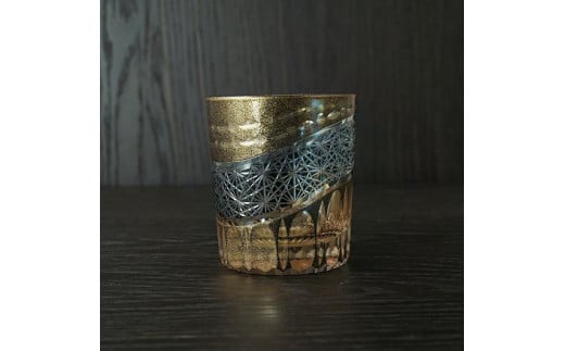 砂金切子グラス(漆技) ダークブルー和歌山県海南市48000衣類・装飾品・工芸品その他 装飾品・工芸品