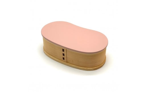 曲げわっぱ 豆型 パステルカラー ピンク 弁当箱 紀州漆器 まげわっぱ お弁当 新生活 女子 大学生和歌山県海南市22000雑貨・日用品食器・グラス