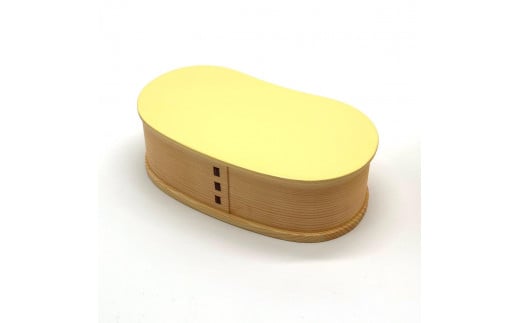曲げわっぱ 豆型 パステルカラー イエロー 弁当箱 紀州漆器 まげわっぱ お弁当 新生活 女子 大学生和歌山県海南市22000雑貨・日用品食器・グラス
