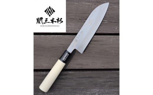 関三本杉 ニッケルダマスカス鋼 墨流し 文化包丁(165mm) H50-11岐阜県関市50000雑貨・日用品調理器具
