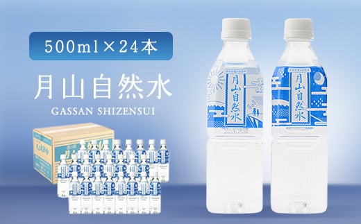 FYN9-013 月山自然水500ml×24本 天然水 国産 備蓄 防災 保存 ペットボトル ナチュラル 山形県 西川町山形県西川町12000お茶・飲料水・ミネラルウォーター