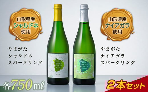 FYN6-109 数量限定 月山トラヤワイナリー スパークリングワイン 2本セット(シャルドネ・ナイアガラ) 山形県 西川町山形県西川町16000酒・アルコールワイン