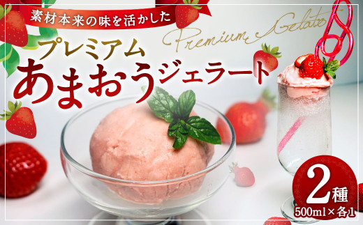 プレミアムあまおうジェラート 2種セット 500ml×2個 アイス シャーベット いちご福岡県遠賀町12000菓子・スイーツアイス・ジェラート