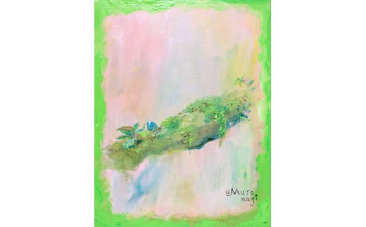 ムラナギ絵画作品No.1422『ルッチブラン』 一点物 アクリル原画 幻想世界 アート作品 F6キャンバス仕様 壁掛け 棚置き 可能 絵 作品 アート 芸術品 コレクション 原画 飾り インテリア 茨城県
