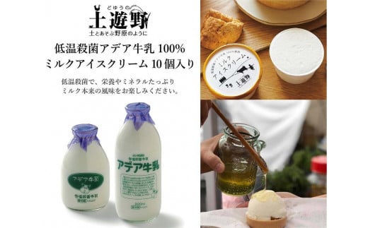 低温殺菌アデア牛乳100%のミルクアイスクリーム10個入り富山県富山市12000菓子・スイーツアイス・ジェラート