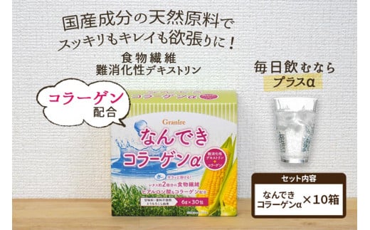 【食物繊維/難消化性デキストリン 】なんできコラーゲンα【6g×30包×10箱セット】富山県富山市40000鍋セット・総菜・加工食品その他 鍋セット・総菜・加工食品