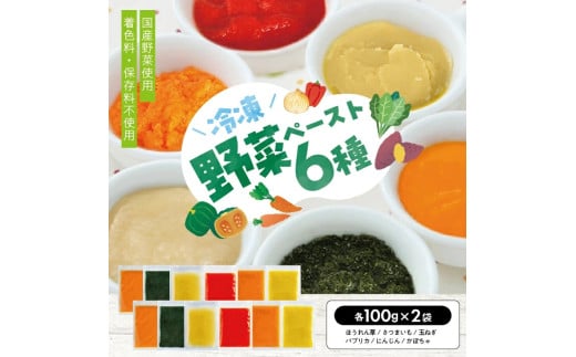 1185AL1200G 冷凍野菜ペーストアラカルト1.2kg(100g6種×各2袋)山形県遊佐町12000野菜・きのこその他 野菜