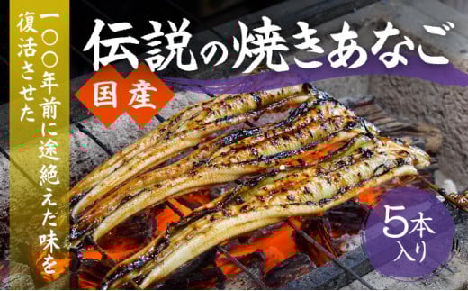 J-25 【紀州備長炭による手焼き】100年前に途絶えた味を復活させた伝説の「国産・焼き穴子(5本入り)」兵庫県たつの市20000魚介・海産物うなぎ