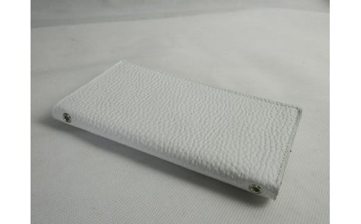 H-184 本革スマホカバー(手帳型Sサイズ) ホワイト兵庫県たつの市11000衣類・装飾品・工芸品その他 装飾品・工芸品