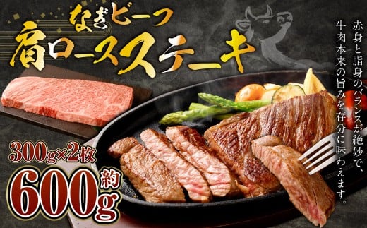 なぎビーフ (希少部位ハネシタステーキ) ステーキカット 600g(300g×2)岡山県奈義町16000肉牛肉