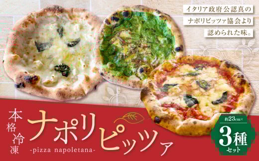【ミシュランガイド2021年でビブグルマン掲載店がお届け】 本格 冷凍 ナポリピッツァ 3枚 セット(マルゲリータ、クアトロフォルマッジ、ブラッチョディフェッロ)【2025年1月より順次発送