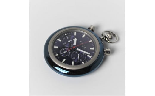 <ポケットウォッチ クオーツ式>POCKET CHRONO BLU (提げクロノグラフ)(ストラップ:シート革 グレージュ)【腕時計 時計 ブランド SPQR スポール メンズ レディース 男女兼用 ギフト