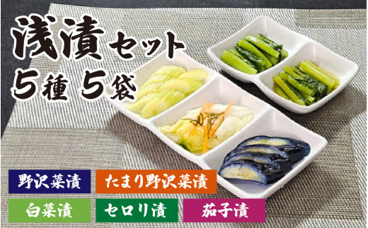 【漬物セット】浅漬セット 5種5袋 漬物詰め合わせ長野県岡谷市9000鍋セット・総菜・加工食品漬物・梅干・キムチ