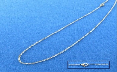 004-004 純チタンネックレス【アズキ(平)極細】 40cm長野県岡谷市40000衣類・装飾品・工芸品アクセサリー