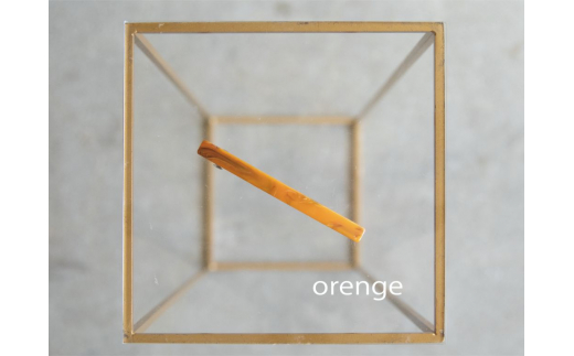 アクリル製ロングバレッタ orange(オレンジ) eME long baretta 髪留め ヘアクリップ ヘアアクセサリー大阪府河内長野市6000衣類・装飾品・工芸品アクセサリー