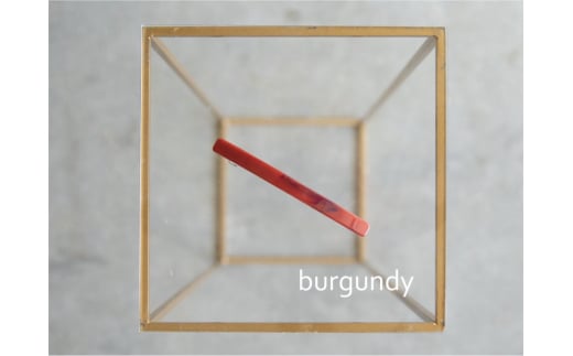 アクリル製ロングバレッタ burgundy(バーガンディ) eME long baretta 髪留め ヘアクリップ ヘアアクセサリー大阪府河内長野市6000衣類・装飾品・工芸品アクセサリー