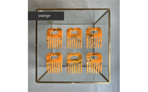 アクリル製 ヘアコーム orange(オレンジ) ヘアアクセサリー eME tayu大阪府河内長野市9000衣類・装飾品・工芸品アクセサリー