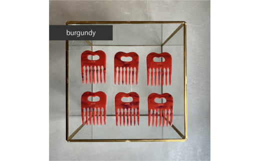 アクリル製 ヘアコーム burgundy(バーガンディ) ヘアアクセサリー eME tayu大阪府河内長野市9000衣類・装飾品・工芸品アクセサリー