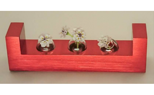 アルミ一輪挿し 凹凸 レッド おしゃれ お花 フラワーベース 花瓶 シンプル 4色展開大阪府河内長野市25000衣類・装飾品・工芸品その他 装飾品・工芸品