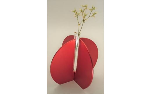 アルミ一輪挿し(気球)レッド おしゃれ お花 フラワーベース 花瓶 シンプル 4色展開大阪府河内長野市17000衣類・装飾品・工芸品その他 装飾品・工芸品