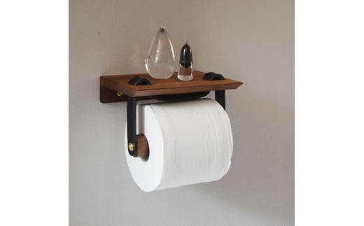 Teha’amana Toilet paper holder テハマナ トイレットペーパーホルダー ウォールナット ブラック 革 皮 雑貨 おしゃれ レザー 本革 こだわりの逸品 地域特産品 ギフト 自分用 人気 おすすめ大阪府河