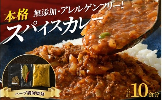 ハーブ講師が作る 教室で人気のカレースパイスセット (5食分 × 2箱) 【アレルゲンフリー】 【スパイス スパイスカレー スパイスセット グルテンフリー 無添加 カレーパウダー おうちカ