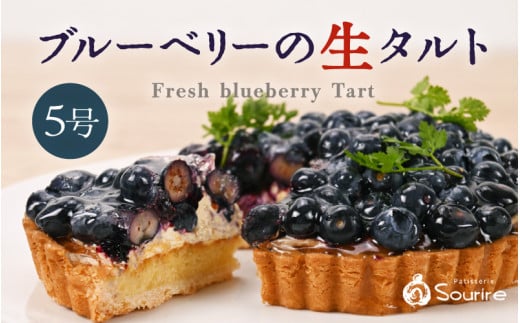 【先行予約】【数量限定】サクサク食感 ブルーベリーのフレッシュタルトケーキ 5号:直径15cm (4〜5人前) 850g 【2026年7月発送】【ブルーベリー ケーキ 生タルト 果物 くだもの ホール たると
