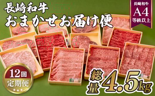 B158p 【ヒレ含む!12回定期便】 長崎和牛 おまかせお届け便 (ステーキ・すき焼き・しゃぶしゃぶ・焼肉)長崎県佐世保市216500肉牛肉
