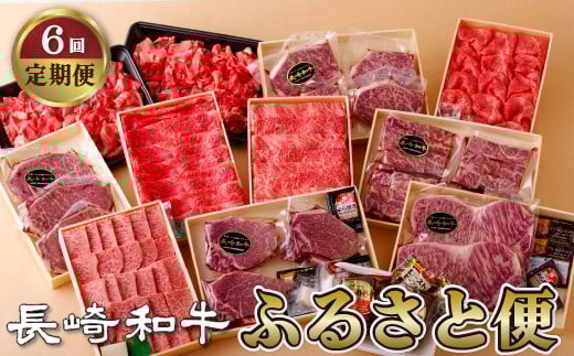 B345p 《定期便》長崎和牛ふるさと便(年6回お届け)長崎県佐世保市865500肉牛肉