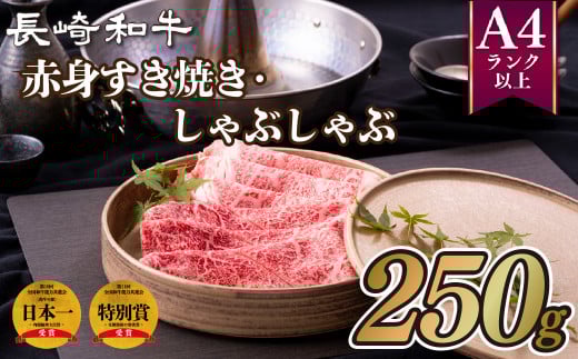 B177p 長崎和牛赤身すき焼き・しゃぶしゃぶ(250g)長崎県佐世保市11000肉牛肉