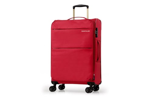 G543 【5〜9泊用 マチアップ機能で大容量に変身!】AIR6327スーツケースM(レッド) キャリーバッグ 超軽量 ソフトスーツケース 中型 キャリーケース スーツケース ソフトキャリーバッグ 拡張
