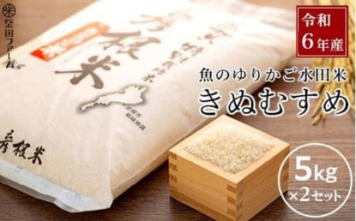 【数量限定】令和6年産 滋賀県認証!魚のゆりかご水田米「きぬむすめ」白米 5kg×2セット【柴田ファーム】お米 白米 近江米 米 きぬむすめ こめ コメ ごはん 5キロ 10キロ 彦根 ひこね 滋賀