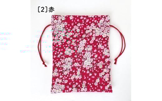 【赤】御朱印帳袋(巾着)滋賀県彦根市10000衣類・装飾品・工芸品鞄・バッグ