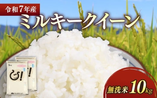 無洗米 令和7年 ミルキークイーン 10kg ( 5kg ×2袋 ) 彦根産 滋賀県こだわり農産物 ミルキークイーン 米 お米 白米 無洗米 米10kg こめ コメ ご飯 飯 滋賀県 彦根 ひこね滋賀県彦根市37000米・パン
